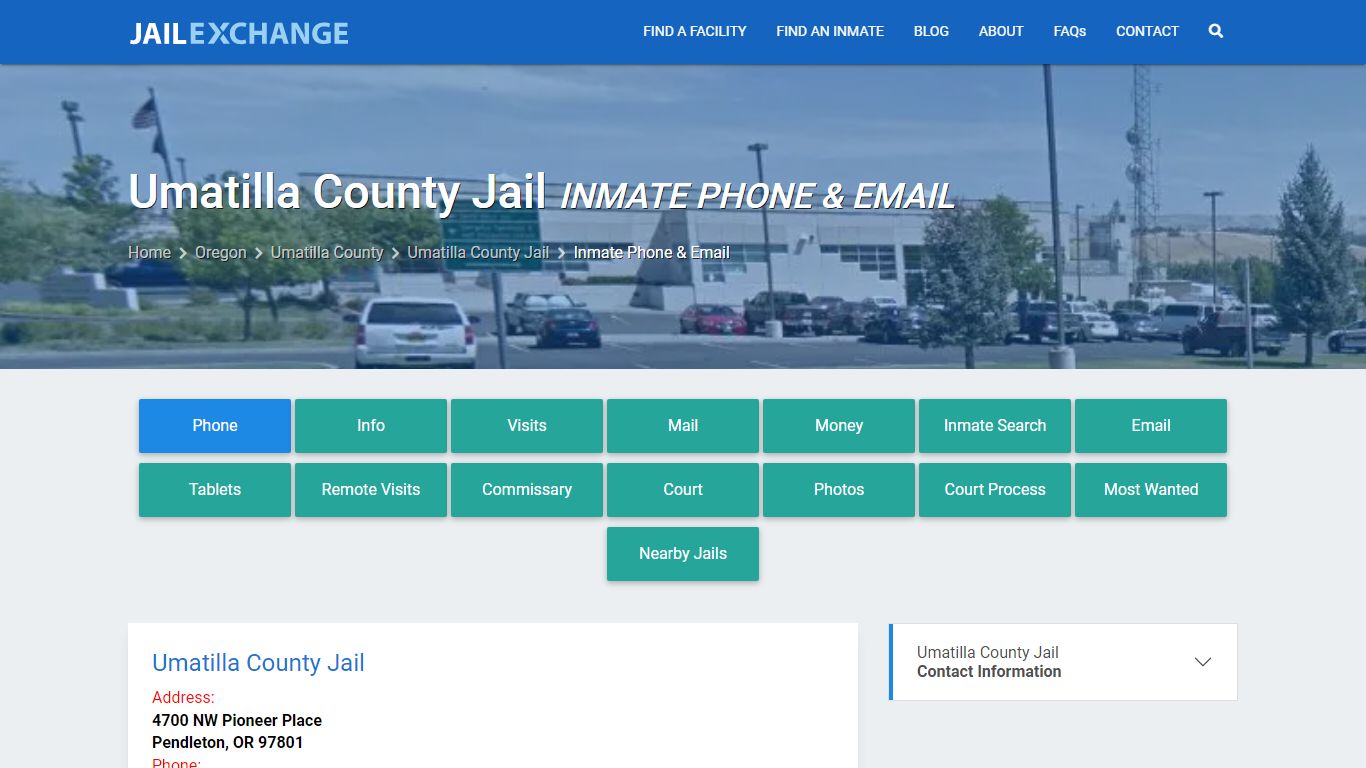 Inmate Phone - Umatilla County Jail, OR - Jail Exchange
